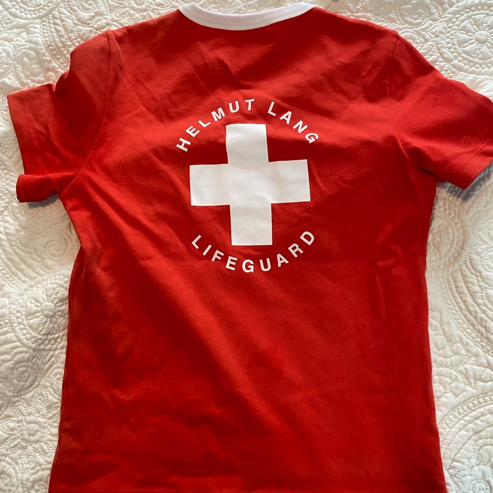 Helmut lang lifeguard tee, NWT XS with fading